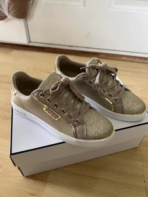 LADIES GUESS TRAINERS Gold Size 4 37 Only worn a couple Of times 20.00 PicClick UK