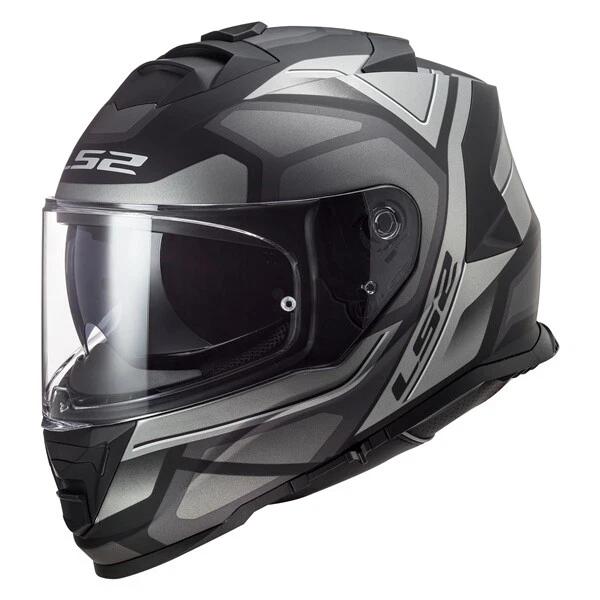 LS2 Assault Motorcycle Full-Face Helmet - PETRA Matte Black/Graphite/G