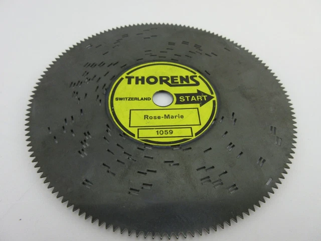 ROSE-MARIE Music Box Disc #1059 Thorens 4.5" Vintage Switzerland ROSE-MARIE Music Box Disc #1059 Thorens 4.5" Vintage Switzerland