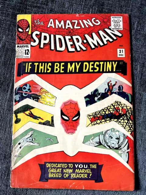 Amazing Spider-Man Comic Marvel Issue 31 Silver Age Mid Grade