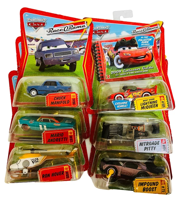 Disney Pixar Cars Race-O-Rama Diecast Car Lot of 6 NEW - with Collector Guide