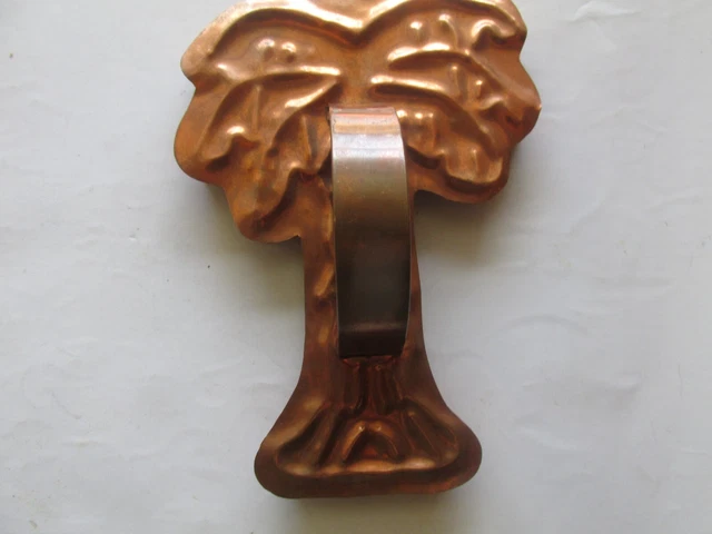 Palm Tree Cookie Cutter Solid Copper handle 7 inch Hawaii Florida Heavy Duty