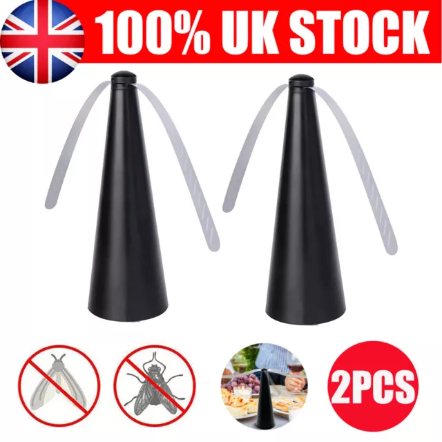 2Pcs Fly Repellent Fan Table Fly Fan Home Keep Flies & Bugs Away from Your Food