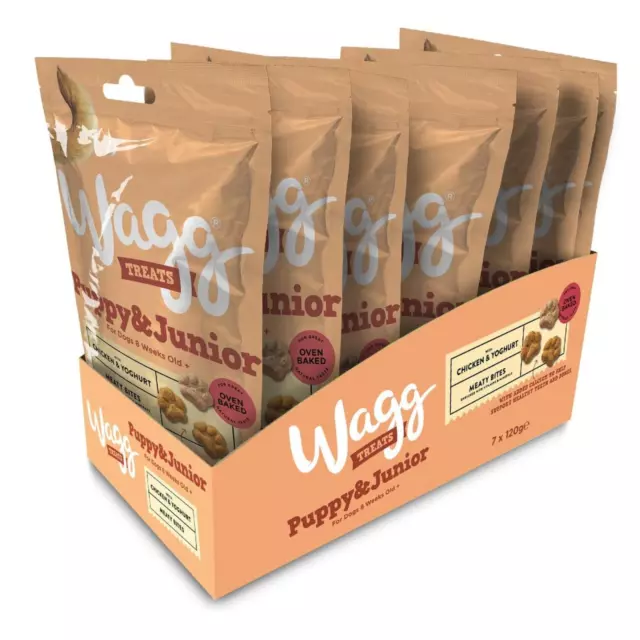 Wagg Dog Treat Puppy & Junior Meaty Bites Chicken & Yoghurt Oven Baked Biscuit