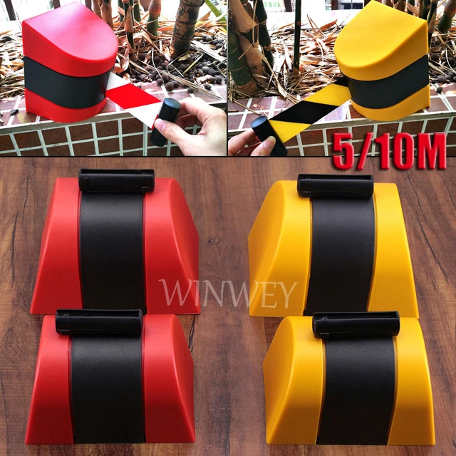 5/10m Retractable Barrier Tape Safety Warning Warehouse Workshop Crowd Control