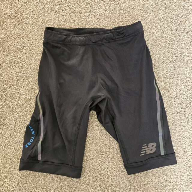 New York Nyc Marathon Shorts Mens Size Small Compression Black Balance