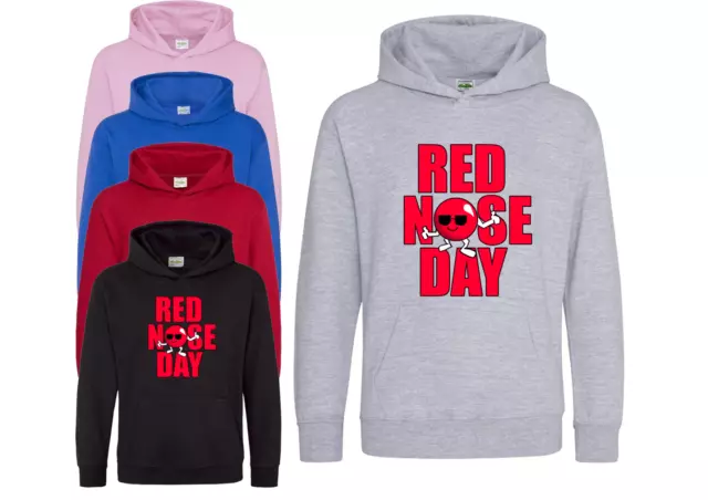 Kids Hoodie Unisex Red Nose Day TShirt 2023 Smile Comic Relief Boys Girls Tshirt