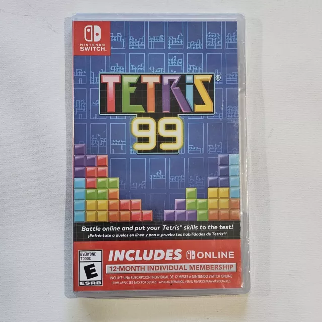 Tetris 99 + 12 meses Nintendo Switch Online Membresía Individual ¡Nuevo Sellado!