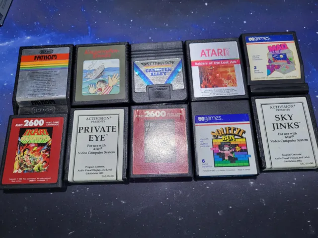 Atari 2600 Games, Private Eye, Pac-Man, Ikari, Fathom, Raiders