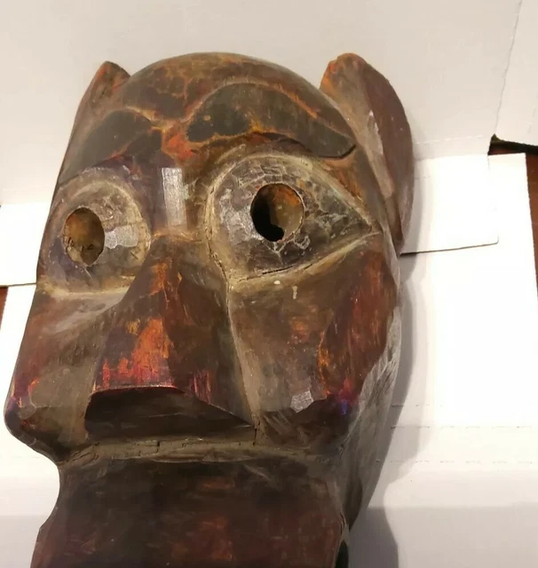 Dan Beak Mask African Wood Carving 24”
