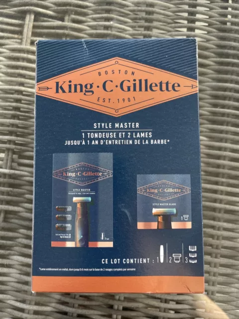 King c gillette style master 1 tondeuse barbe et 2 lames