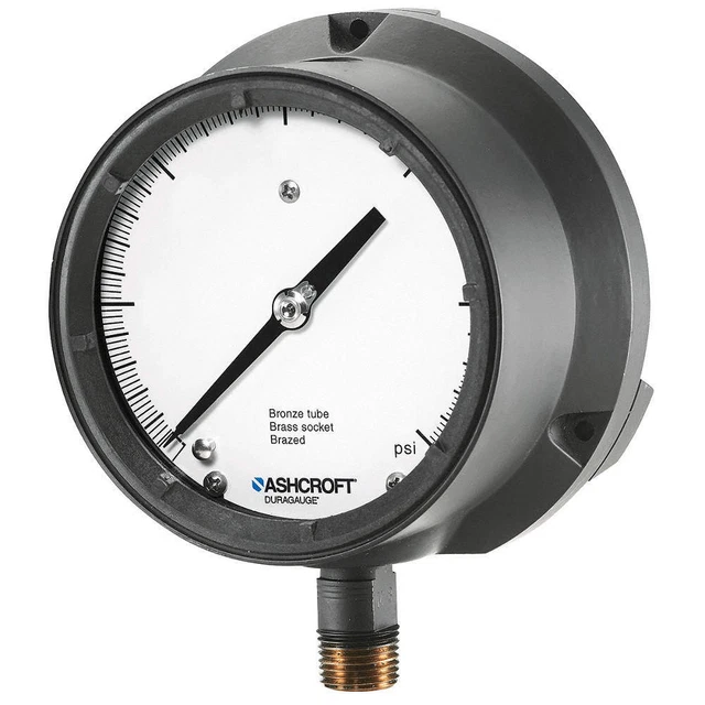 ASHCROFT 451379SSL04L200# Pressure Gauge,0 to 200 psi,4-1/2In