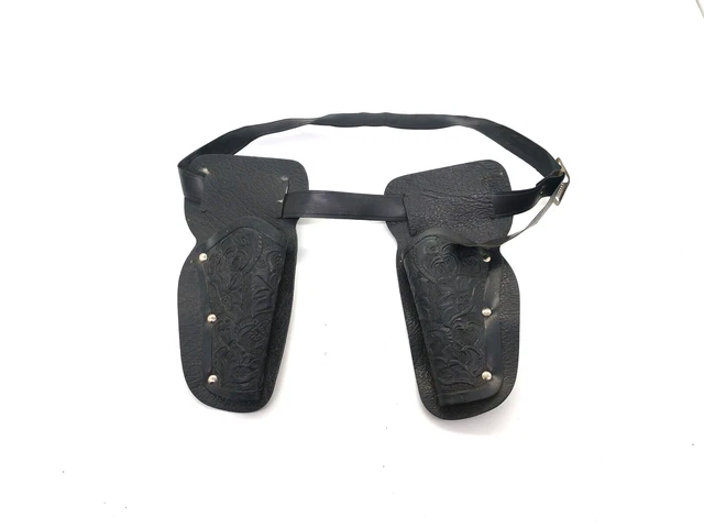 VINTAGE PLASTIC COWBOYS Old West Six Shooter Holster Set Toy $14.99