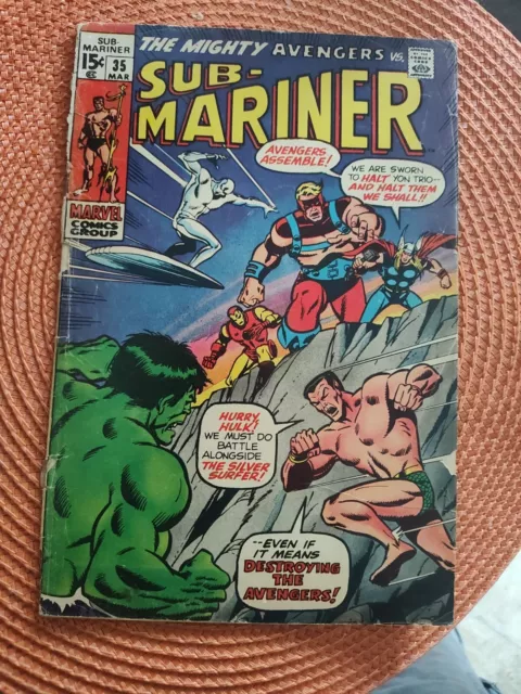 Marvel Comics The Mighty Avengers VS Sub Mariner #35 Mar Low Grade