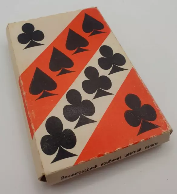 VINTAGE RETRO NOS RARE USSR RUSSIA SET OF 36 PLAYING CARDS 1977-s