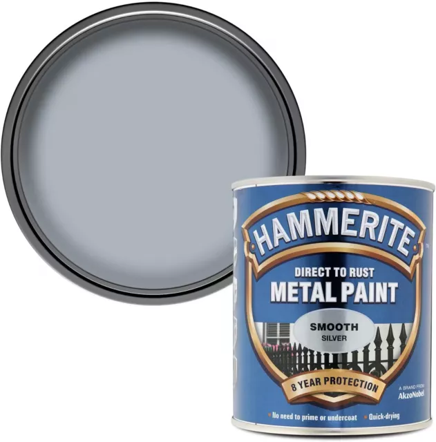 Direct to Rust Metal Paint - Smooth Silver Finish 750ML