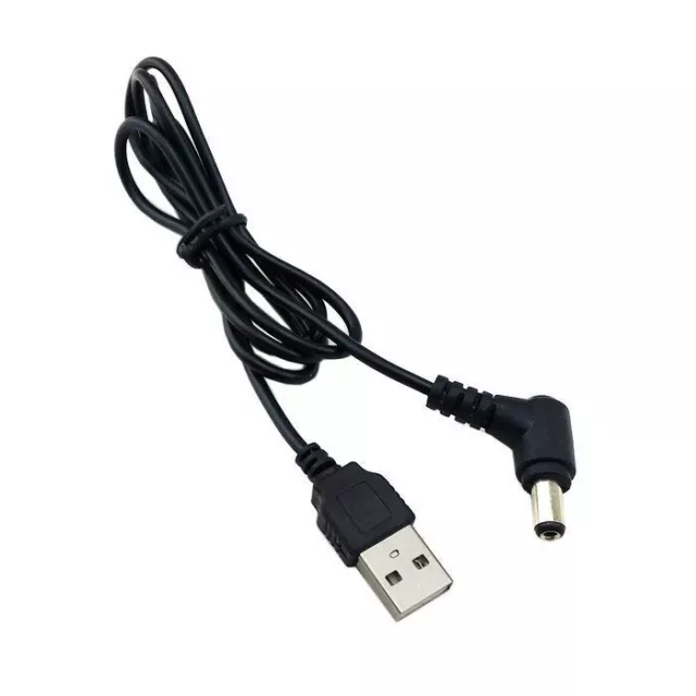 USB 2.0 A Type Male to Right Angled 90D 5.5x2.5mm DC 5V Power Plug Barrel Cable