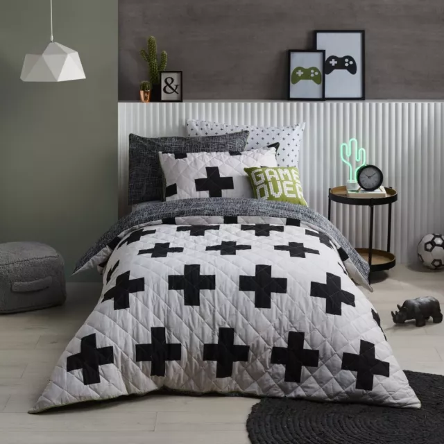 NEW KOO Kids Game On Crosses Quilt Cover Set By Spotlight