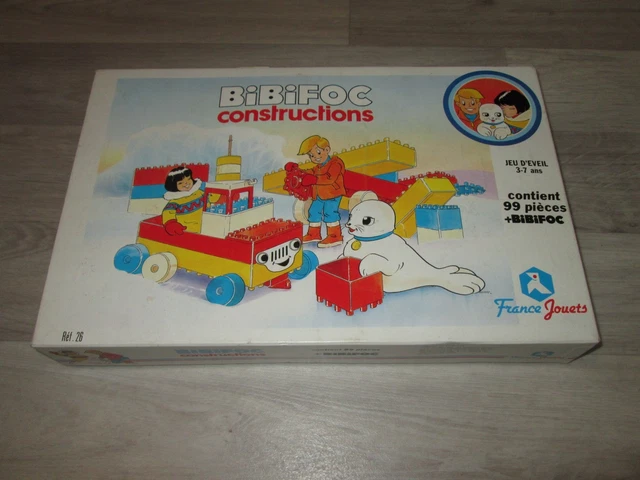 Jeu De Construction Bibifoc Constructions - France 1980 - Vintage + Peluche + Fiche