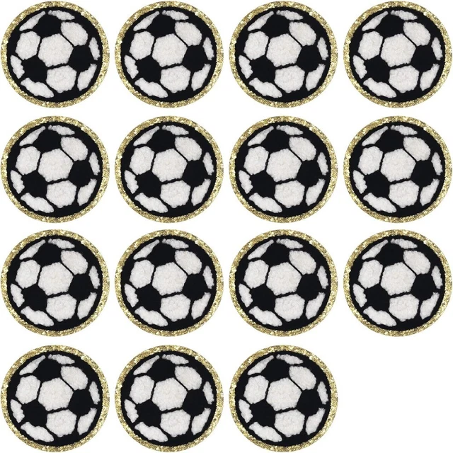 FOOTBALL SHAPE CHENILLE Patches Soccer Ball Iron On Patch Repair