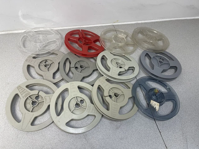 Lote de carretes de película de cine súper 8 y 8 mm 200 pies carretes de cine x 12 carretes Gepe, etc.