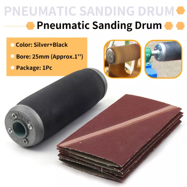 230*77mm Pneumatic Sanding Drum Kit With 25mm Bore F Woodworking Polishing Wood