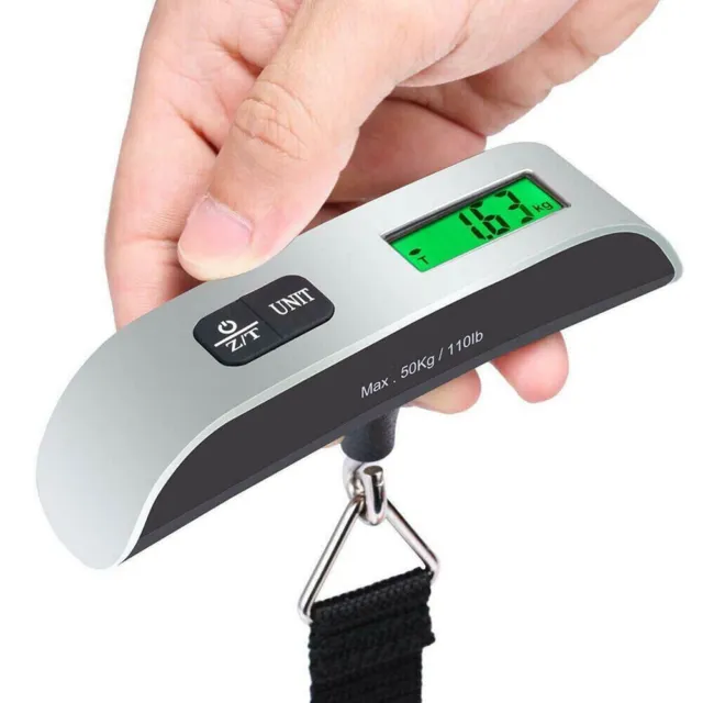 Portable Electronic 50 KG Digital Luggage Scale Weight Travel Measures Weighing