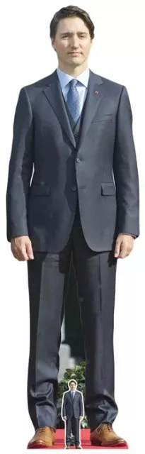 Justin Trudeau Canadien Premier Ministre Lifesize Et Mini Carton Découpe