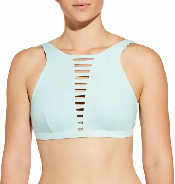 NWT CALIA BY Carrie Underwood Cage Front Swim Top Icy Blue $39.77 - PicClick
