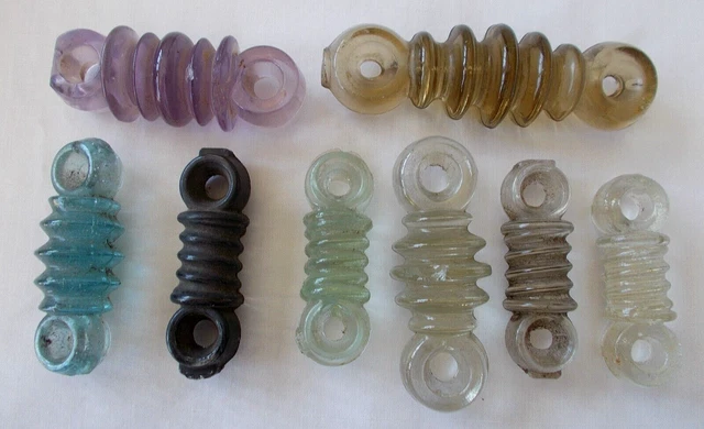 Old, Glass Radio Strain Insulators -SEE PICS-