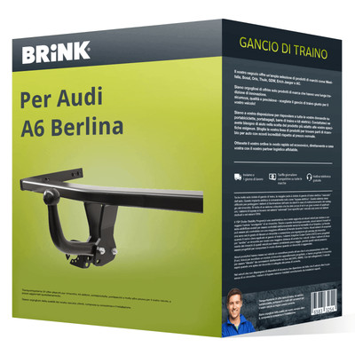 Auto-Hak Gancio di traino estraibile per Audi A4 B8 Berlina 11.2007-09.2015 kit 7p 