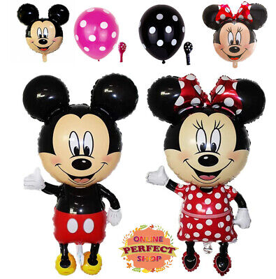 25" MICKEY/Minnie Mouse Lamina Palloncini Bambini 1st Buon Compleanno Festa Divertente Baloons