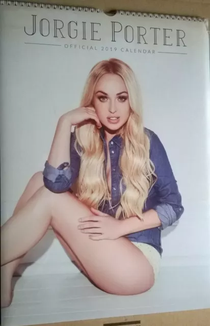 JORGIE PORTER Official A3 Wall Calendar 2019 - very good condition