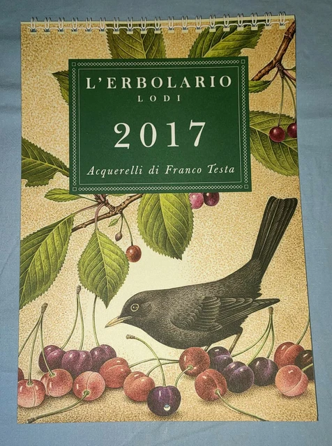 Calendario L'ERBOLARIO 2017 acquerelli Franco Testa