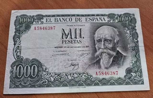 Billete de España de 1.000 Pesetas 1971 EBC (ORIGINAL) ES EL DE LAS FOTOS