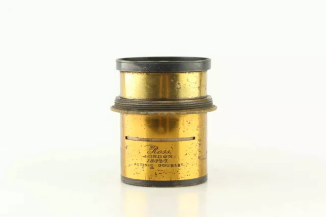 Ross London Actinic Doublet Messing Brass Objektiv Lens 91762