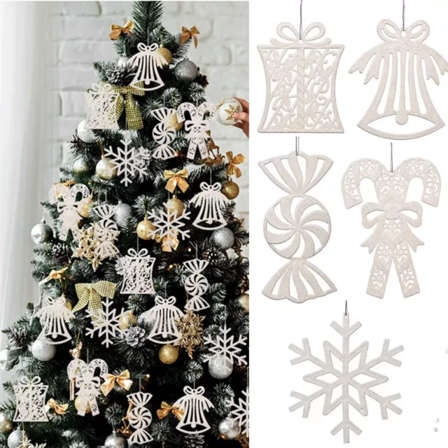 Snowflake Bell Merry Christmas Ornaments Xmas Decoration Christmas Tree Pendant