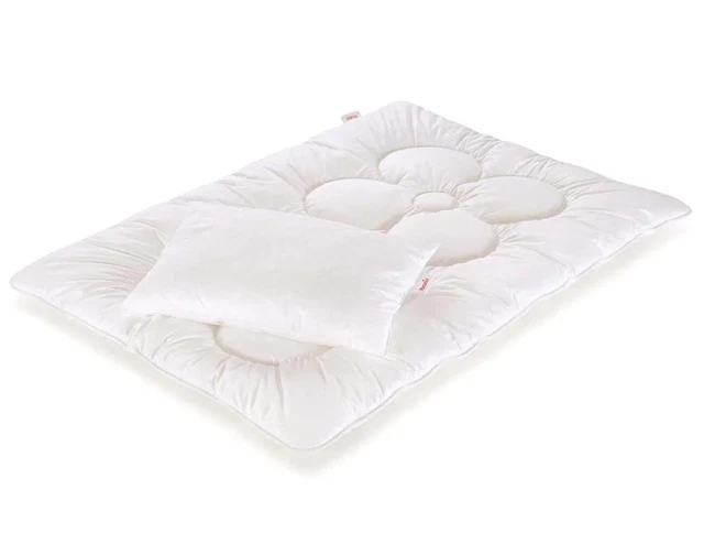 Paradies Kinderbetten-Set Anela Bio Sommerdecke 80 x 80 cm+Kopfkissen 40 x 60 cm