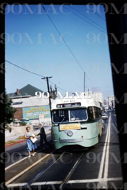 LAMTA PCC CAR #3040. Los Angeles (CA). Original Slide 1958.