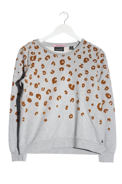Felpa Scotch & Soda donna taglia DE 36 grigio chiaro-arancio chiaro casual look
