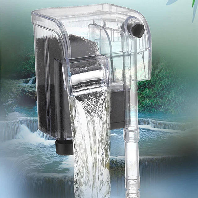 Aquarium Waterfall Filter Pump Fish Tank Hang External Oxygen Pump Water Filter