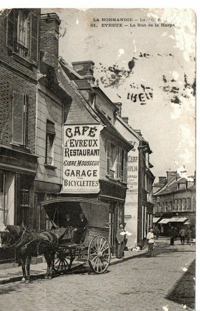 Cpa 27 Evreux La Rue De La Harpe