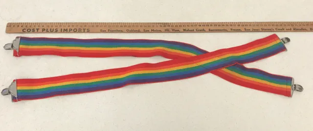 Vintage Rainbow Suspenders Costume Children West Germany