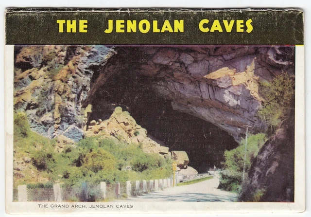 Jenolan Caves Multi View Fold Out Old Photo Postcard by Capt Frank Hurley c1960