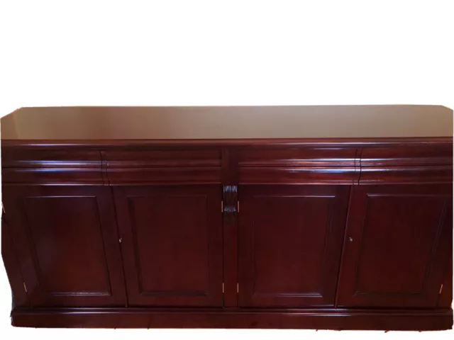 Solid Mahogany Victorian Reproduction 4 Door/4 Draw Buffet Sideboard