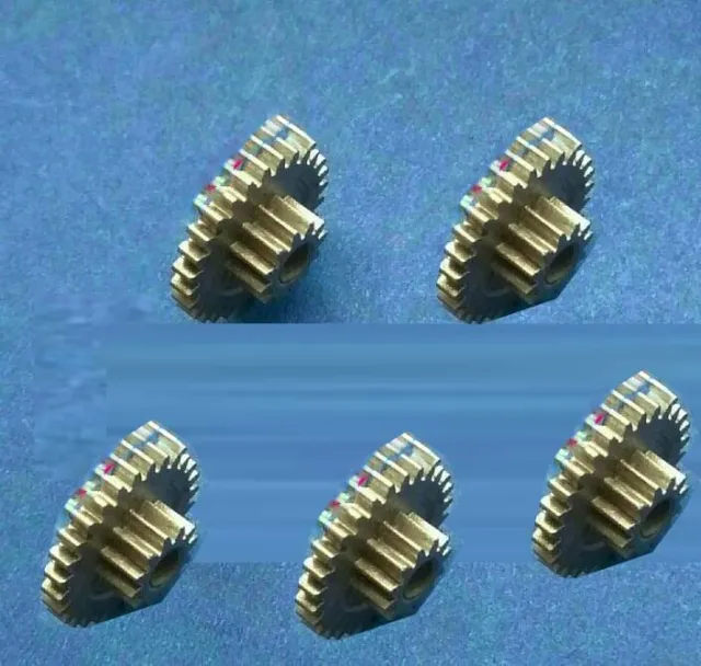 5PCS Metal Double Gear 12 Teeth 0.5 Module + 28 Teeth 0.5 Module Diameter 3mm