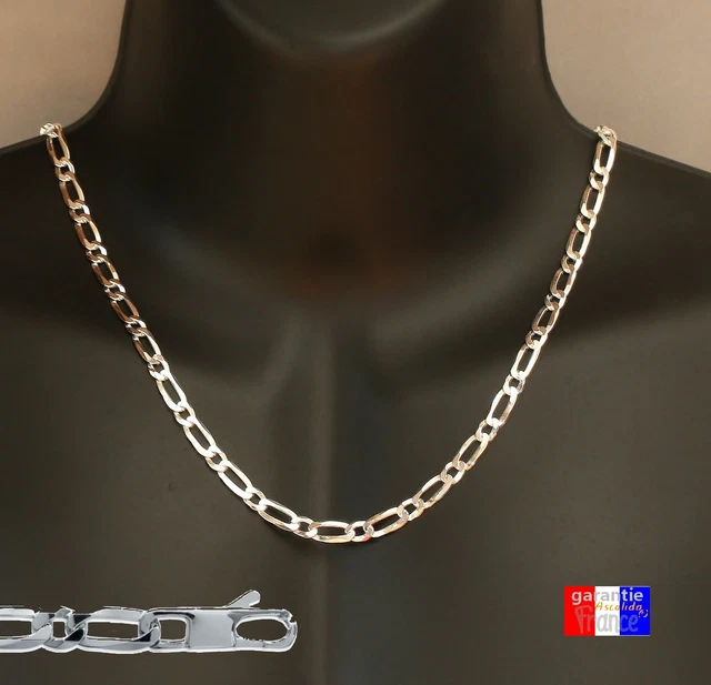 Chaine plaqué or maille gourmette aplatis 10mm - D'or et d'argent