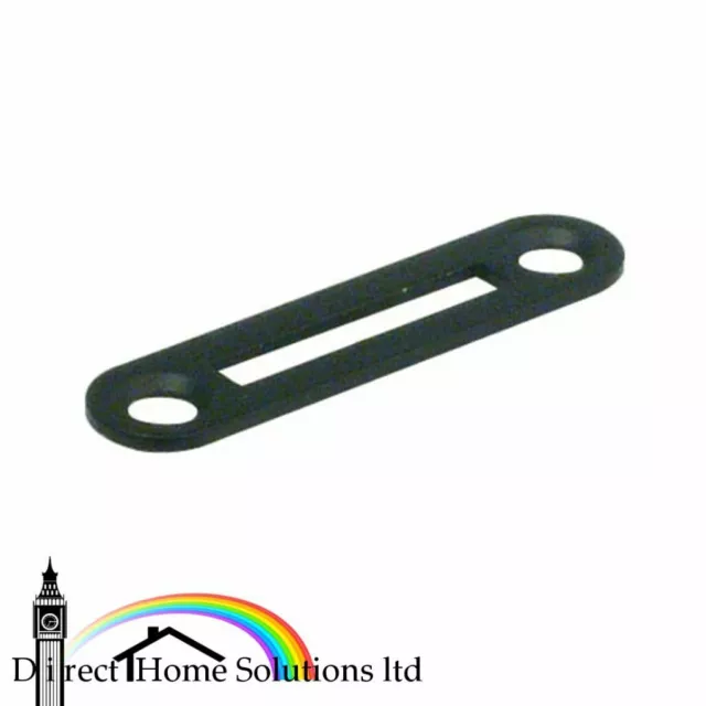 Placa punzante Hafele para cilindros de bloqueo de palanca, acero negro, 49 mm x 11 mm x 1,5 mm