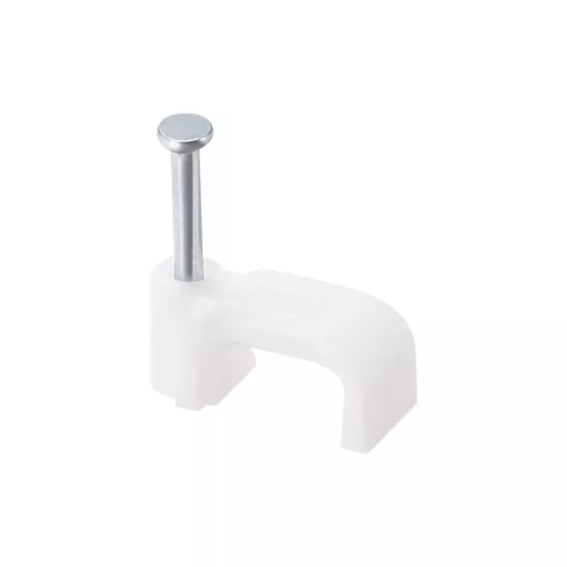 100 pz. Fascette per cavi chiodi 10 mm morsetti supporto filo fissaggio quadrato bianco