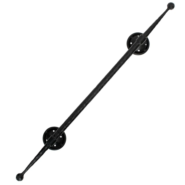 Medieval Pull Handle Cast Iron Black for Barn Doors Hand Forged Iron Hardware